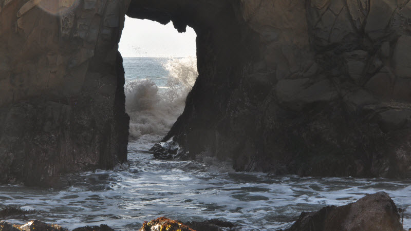 pfeiffer beach rock tunnel wave 13121502cr
